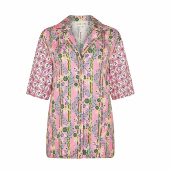 Saloni Dree Shirt In Verbena Print - Picture 1 of 5
